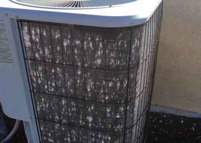 Hail damage to HVAC Condenser