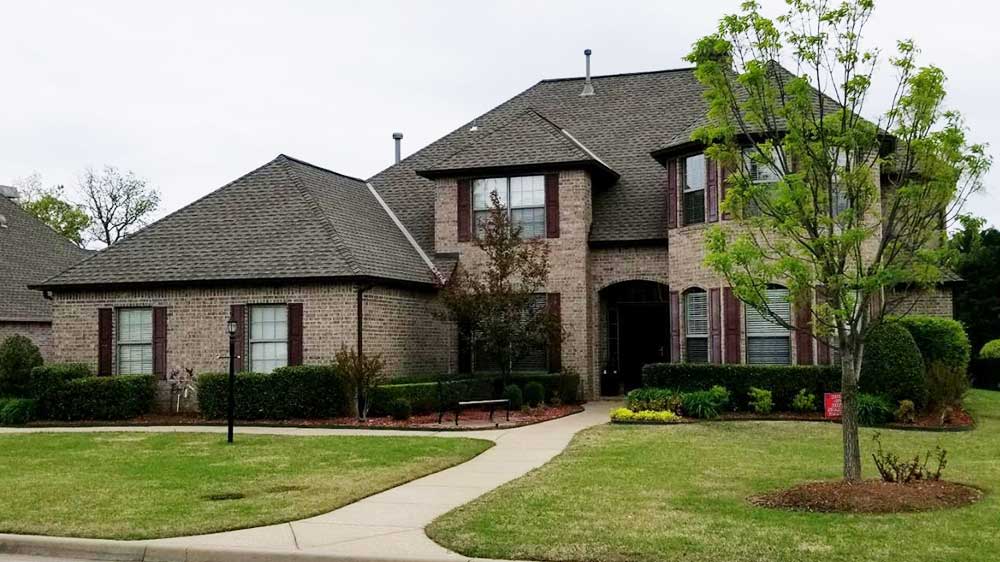 Roof Shingles on Two-story Home