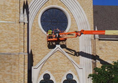 Caulking Stained Glass Window