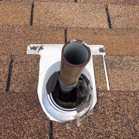 Cracked Pipe Vent Flashing