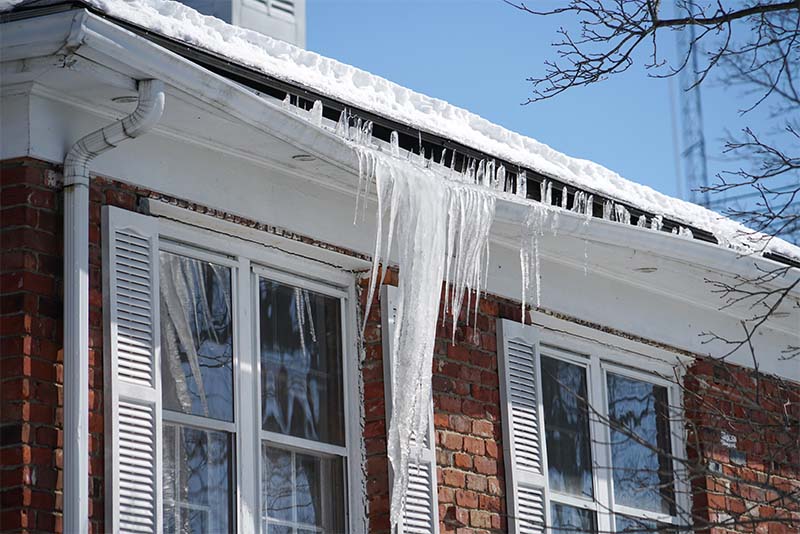 Gutter Damage From Ice Dam