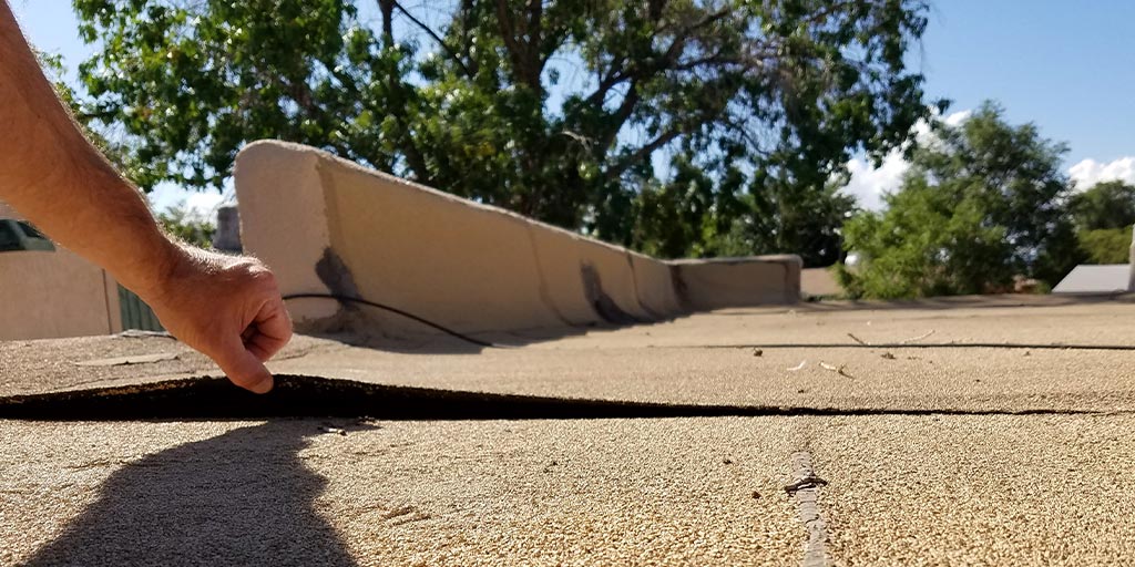 Broken Seam on Mod Bit Flat Roof