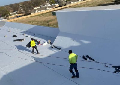 Roofers Installing TPO Roof