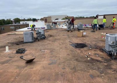 Roof Deck Cleanup Before TPO Installation