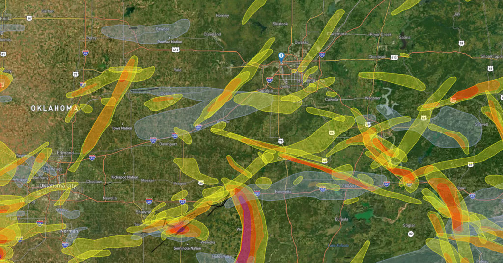 Hail & Wind Storm Map April, May 2022