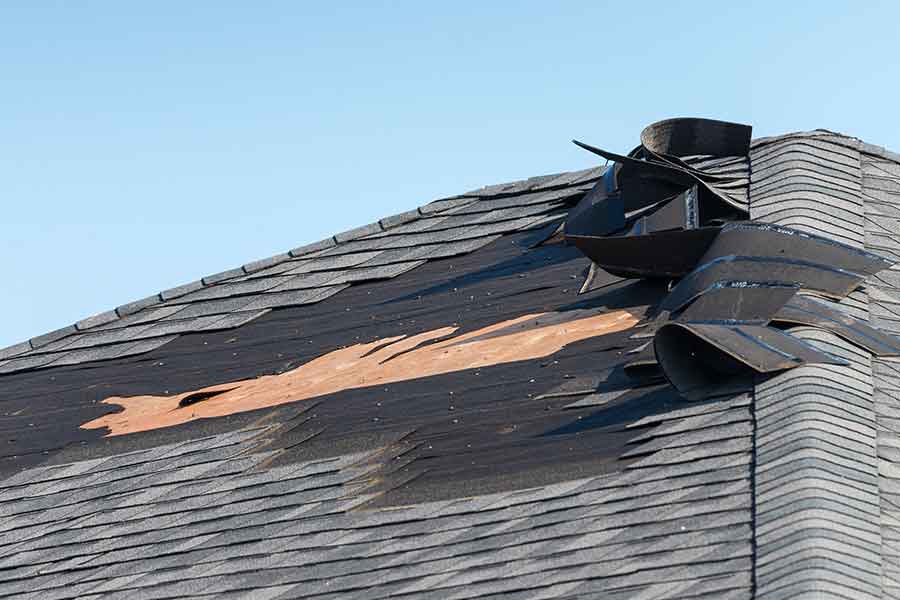 Architectural Shingles Torn Off From Wind