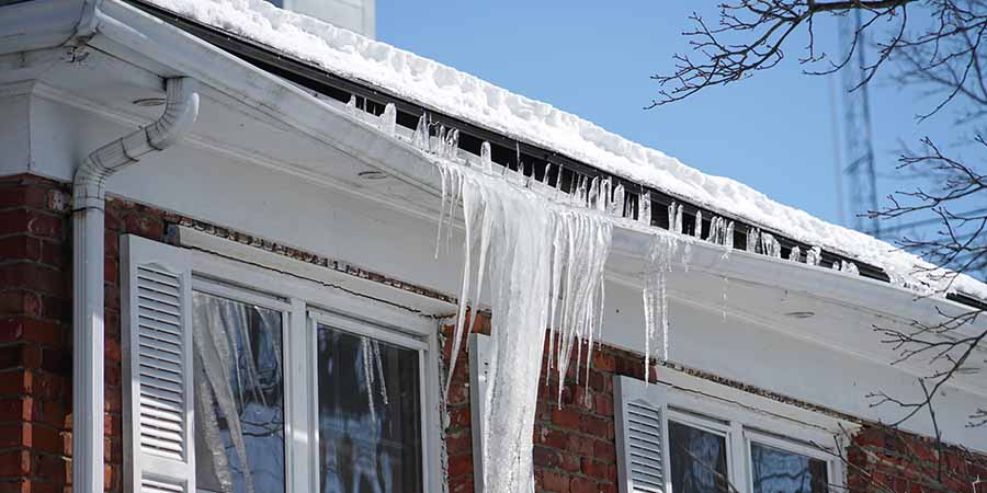 ice dam gutter damage