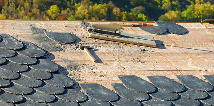 Slate Roof Tile Installation