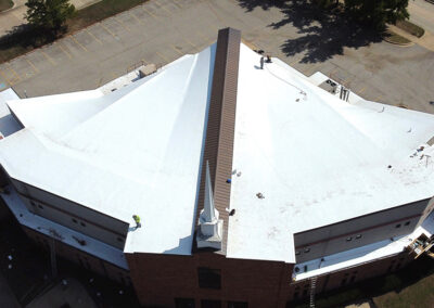 After Tulsa Church Roofing TPO Membrane