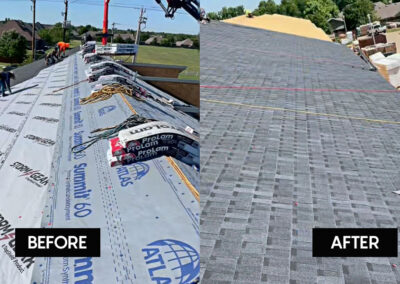 Before After Roofing Asphalt Shingle Apartment Tulsa