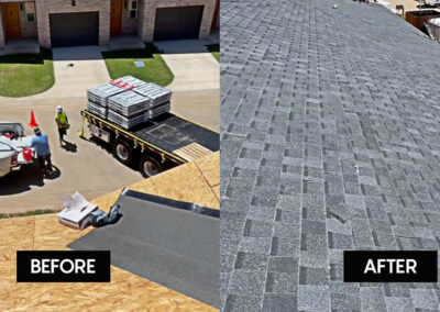 Before After Roofing Asphalt Shingle Apartment Tulsa