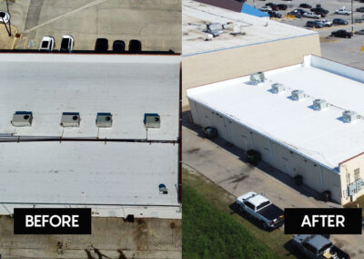 Before After Tulsa Commercial TPO Membrane Roofing