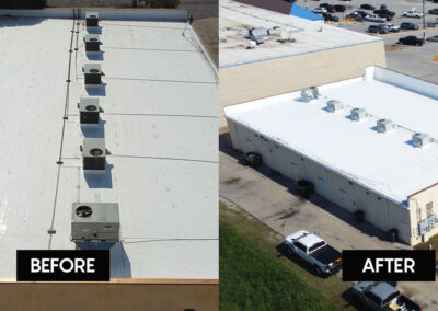 Before After Tulsa Commercial TPO Membrane Roofing