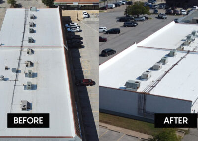 Before After Tulsa Commercial TPO Membrane Roofing
