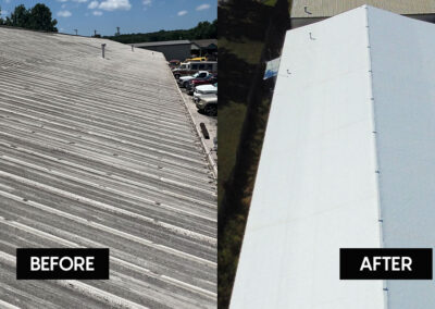 Before After Tulsa Metal To TPO Membrane Roofing Retrofit